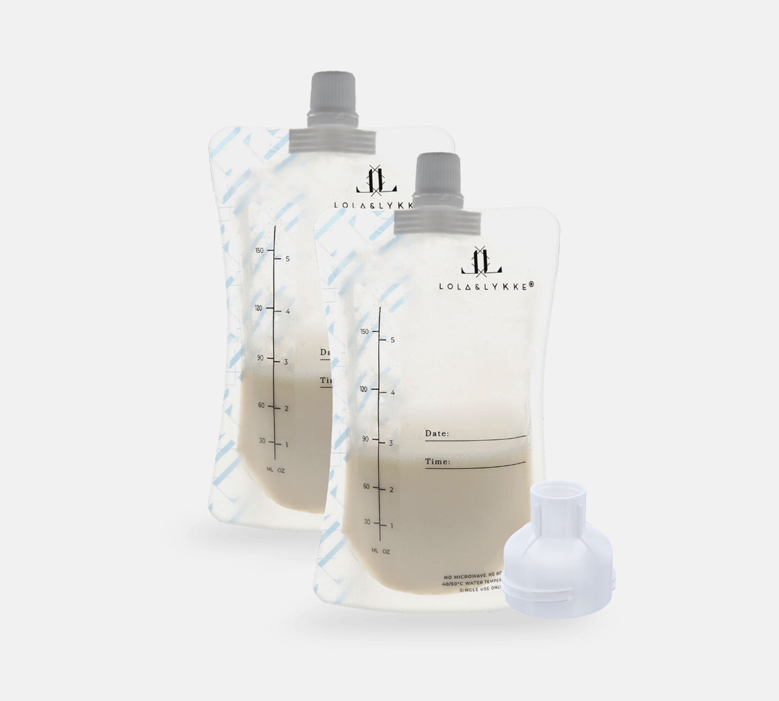 muttermilch abpumpen aufbewahrung Lola&Lykke® Aufbewahrungsbeutel für Muttermilch (10 Stk.) + Adapter